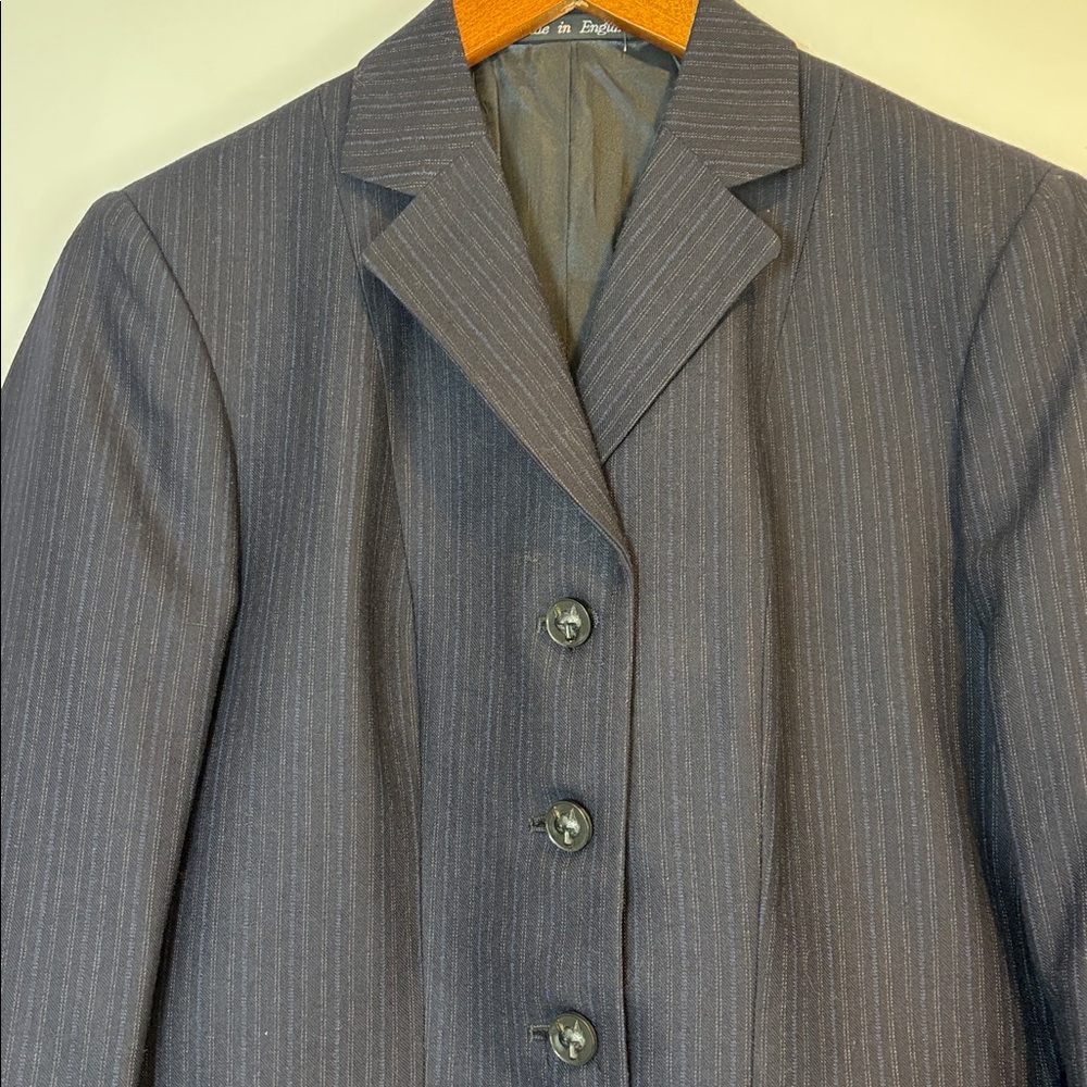 Heythrop Equestrian Navy Wool Jacket. Made in England. Size 12R